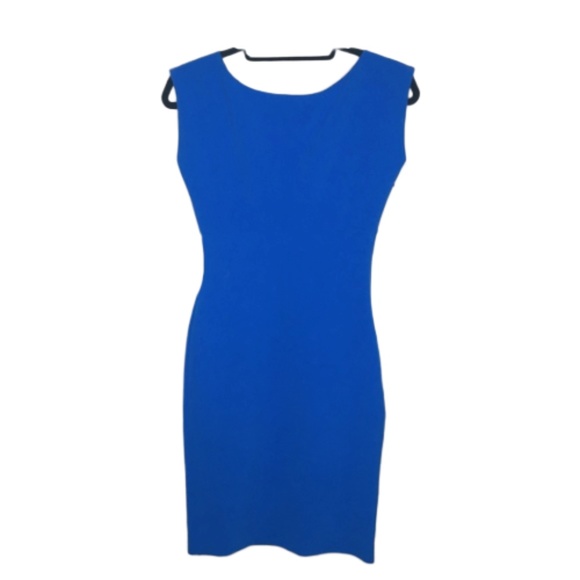 Diane Von Furstenberg | Blue Ruched Bodycon Dress - Picture 4 of 8